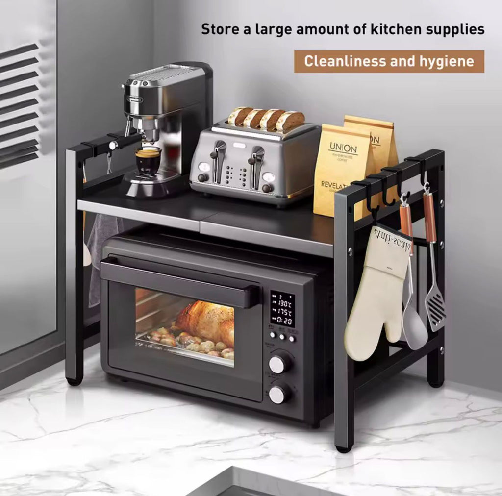 Expandable Microwave Shelf Organizer (42–64cm)