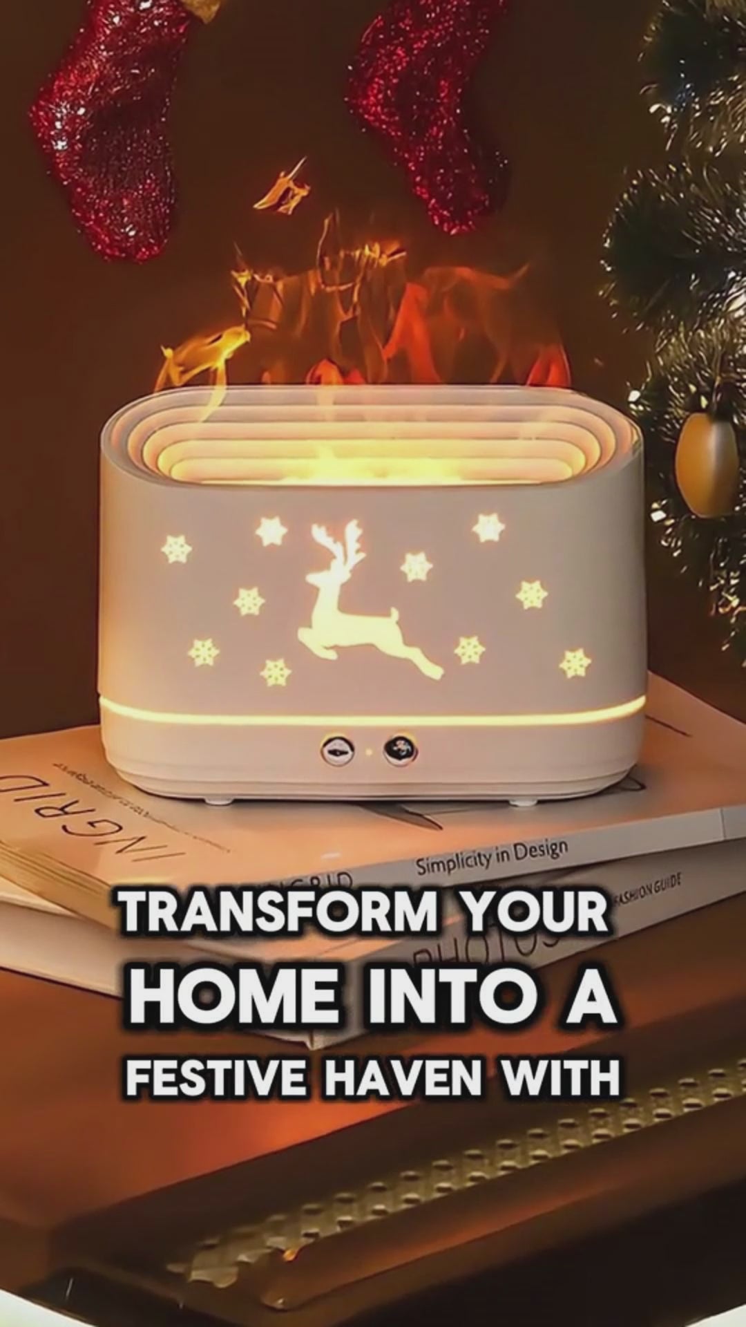 Flame Effect Humidifier & Atmosphere Lamp