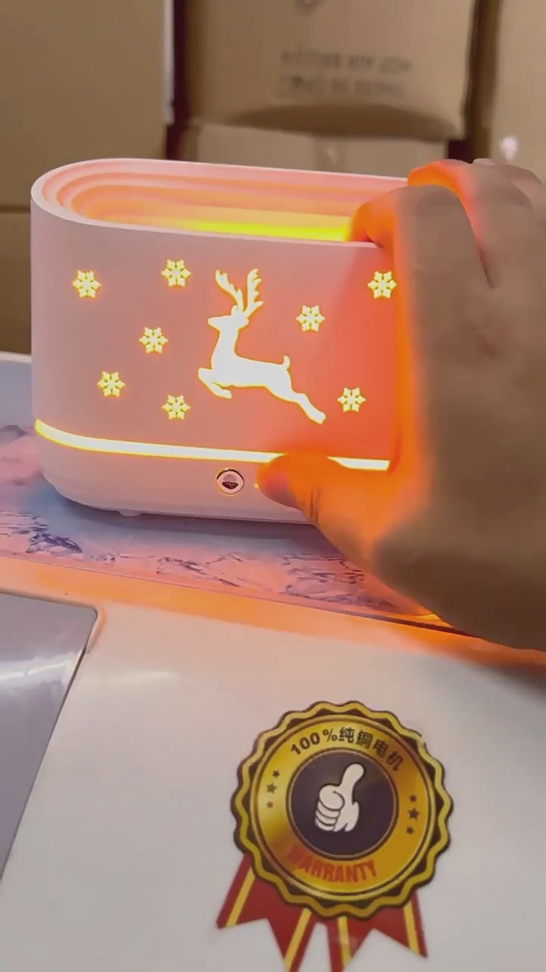 Flame Effect Humidifier & Atmosphere Lamp